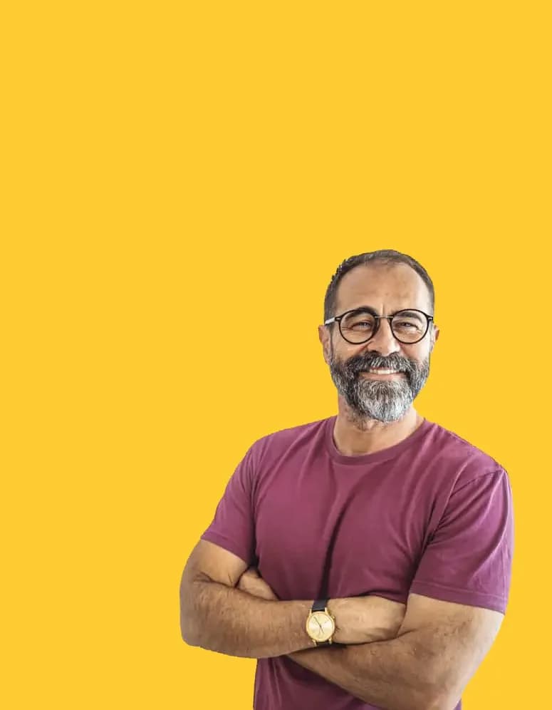 Confident midlife man — CHUMEDIC brand portrait